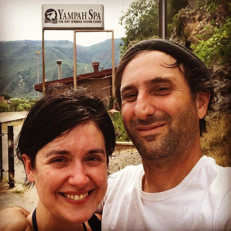 Outside the hot spring caves in Colorado.