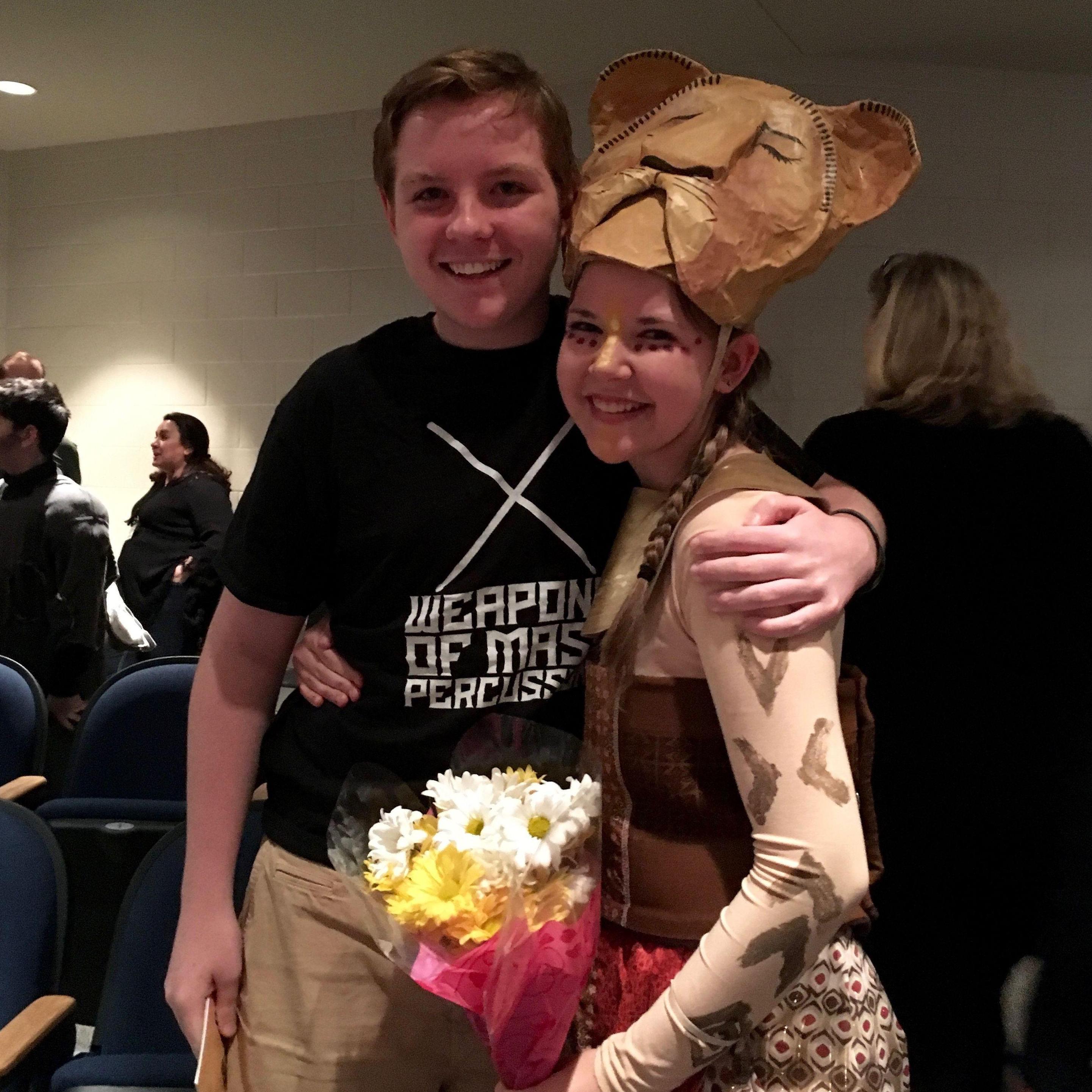 Parker came to see Amber in "The Lion King" - 2017