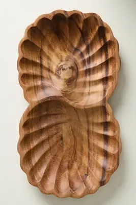 Wood Shell Double Platter