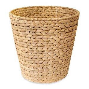Brookside Natural Water Hyacinth Guest Round Wastebasket