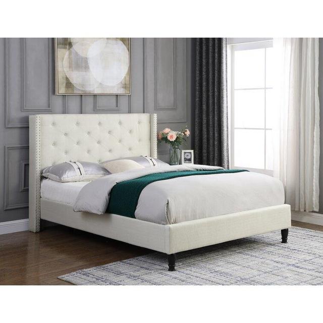 Boswell Tufted Upholstered Low Profile Platform Bed
