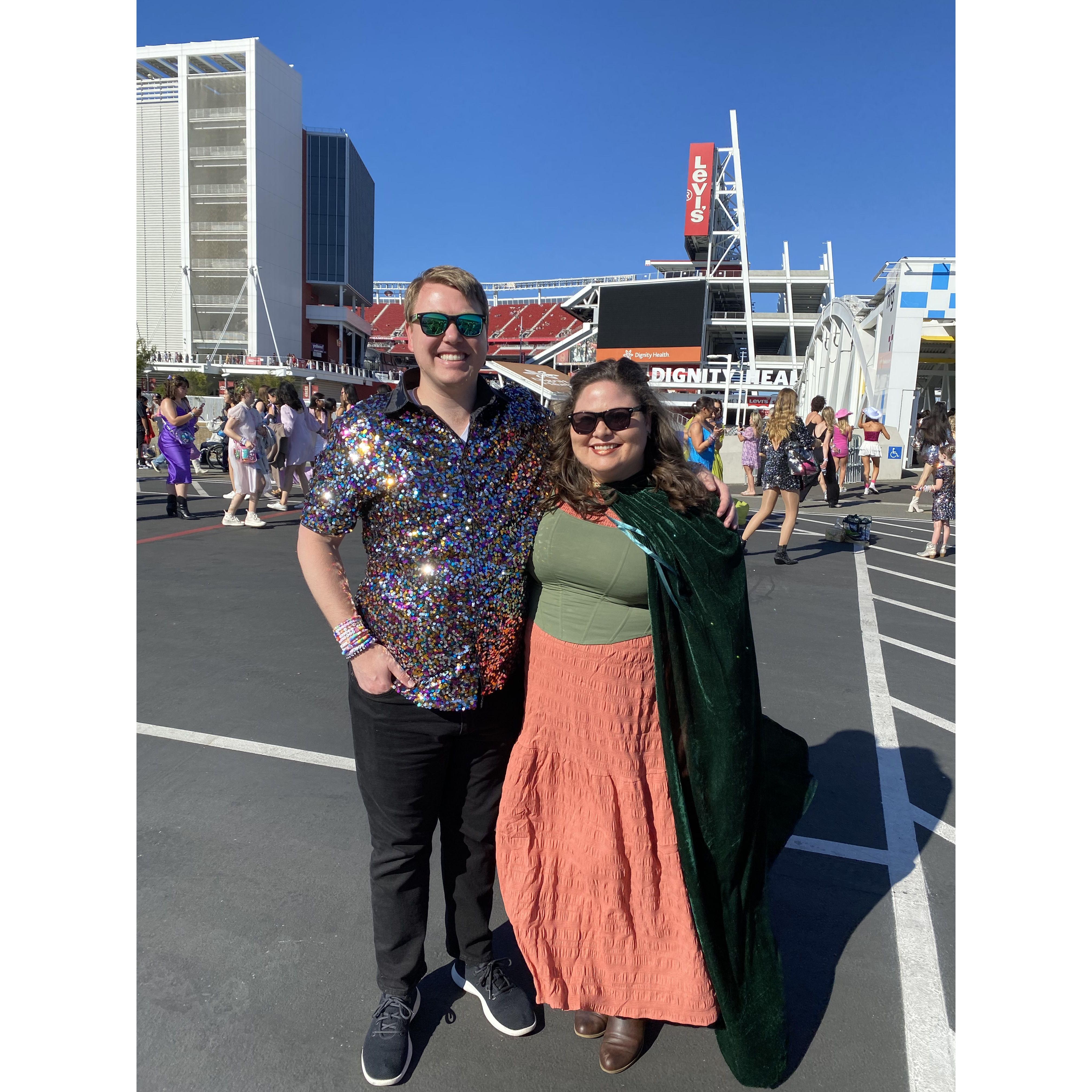 2023 – We celebrated a decade together in style, taking our first international trip together to Germany, Belgium, and The Netherlands, and even scored Taylor Swift tickets. Talk about lucky in love!