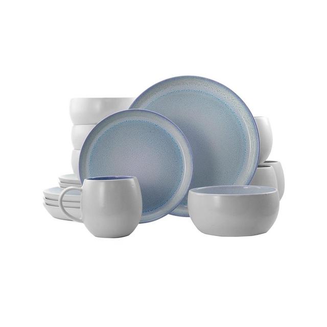 Elama Mocha Dinnerware Set of 16 Pieces