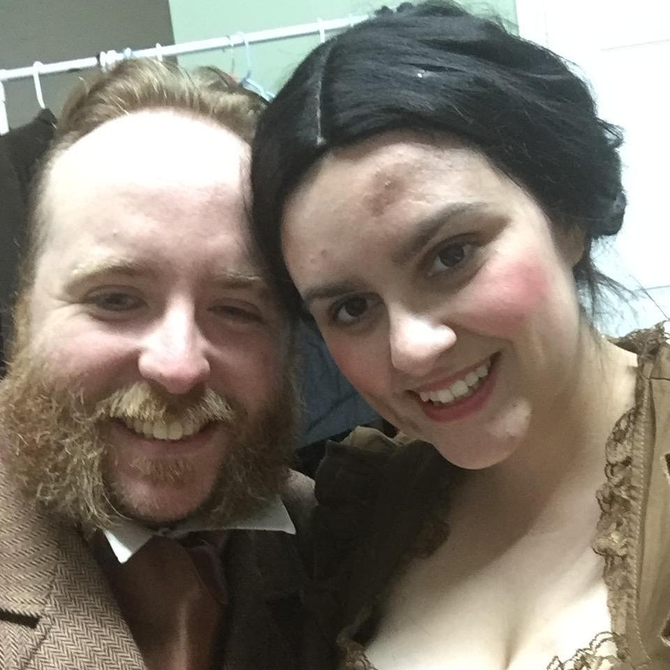 Us backstage in the show where we met!