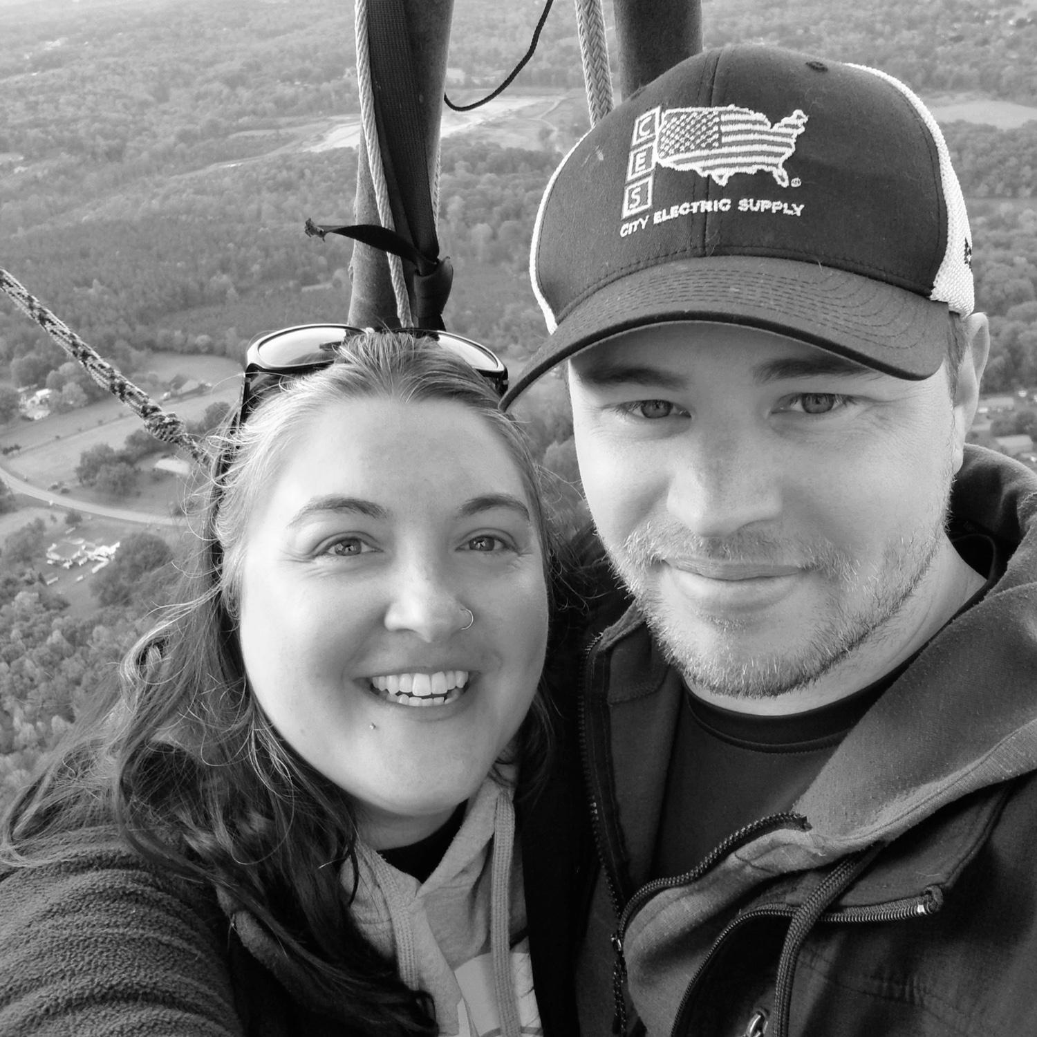 Our first hot air balloon ride.