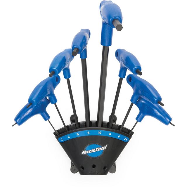 Park Tool PH-1.2 P-Handled Hex Wrench Set with Holder - 8pc Black/Blue, One Size