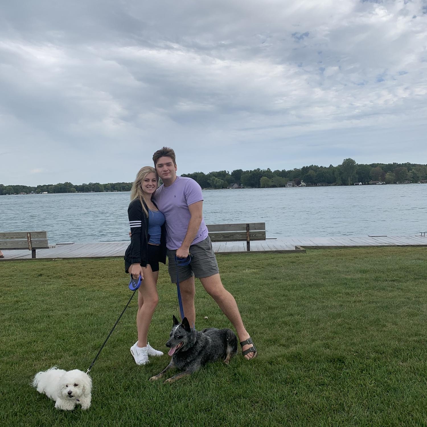 2019 post walk featuring Lyla🐩 and Diesel🐾