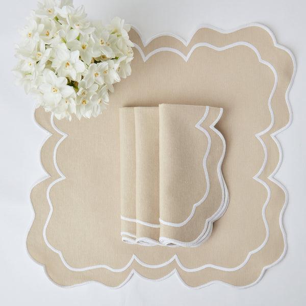 Nancy Sand Square Napkins (Set of 4)