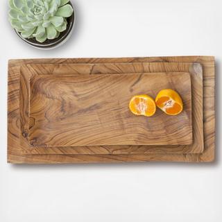 Rowan Natural Serving Trays, Set of 3