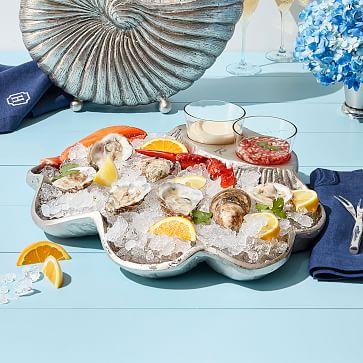 Silver Shell Serving Platter