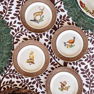 Forest Walk Assorted Cocktail Plate, Set of 4