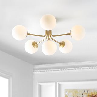 Olivier Parisian 6-Light Globe Semi Flush Mount