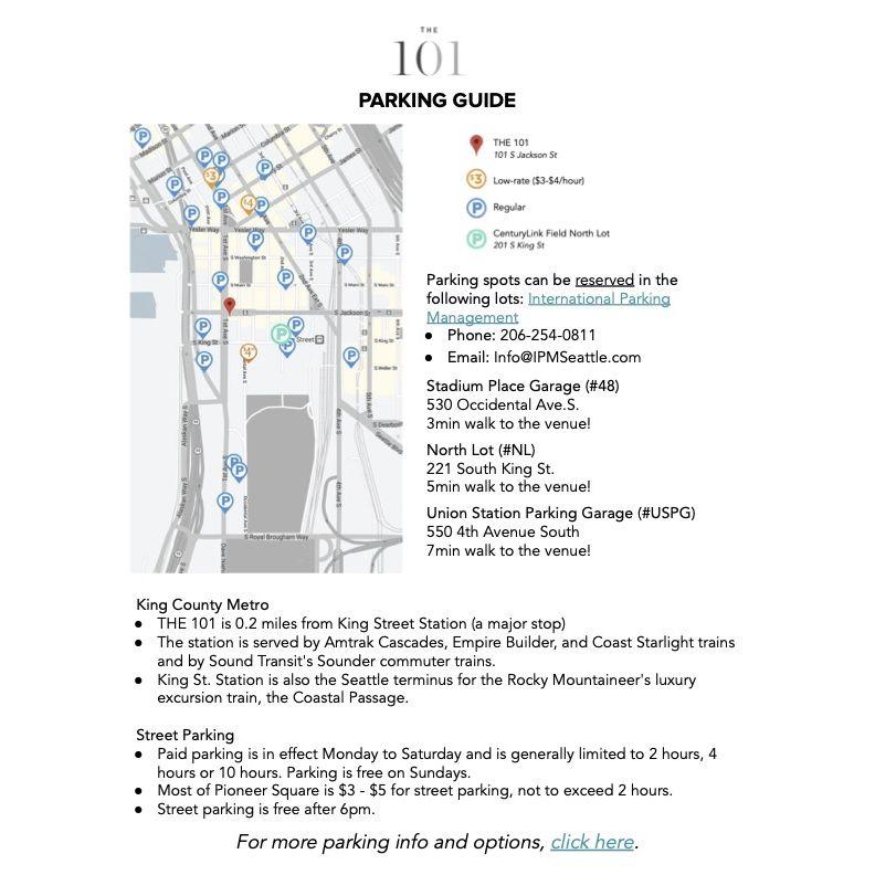 Parking Guide For The Venue