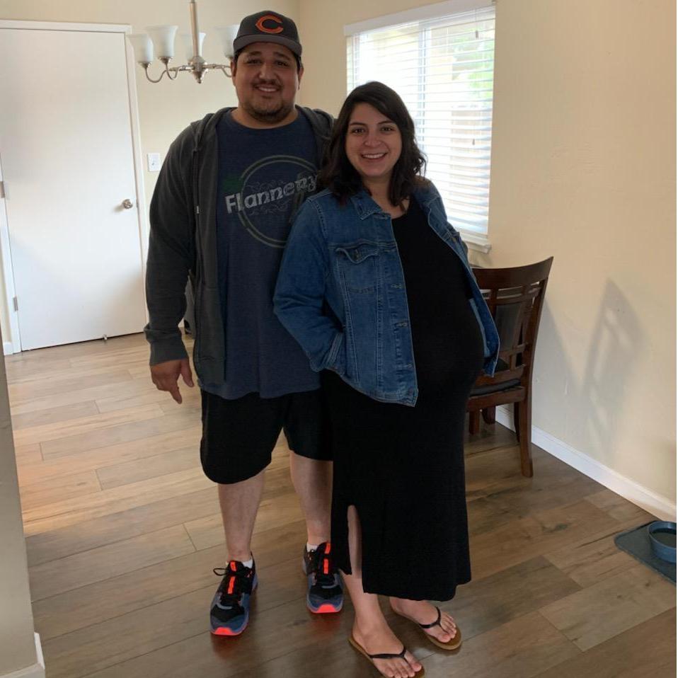 On our way out the door to our scheduled c-section.