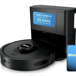 Shark AV2501S AI Ultra Robot Vacuum, with Matrix Clean, Home Mapping, 30-Day Capacity HEPA Bagless Self Empty Base, Perfect for Pet Hair, Wifi, Dark Grey