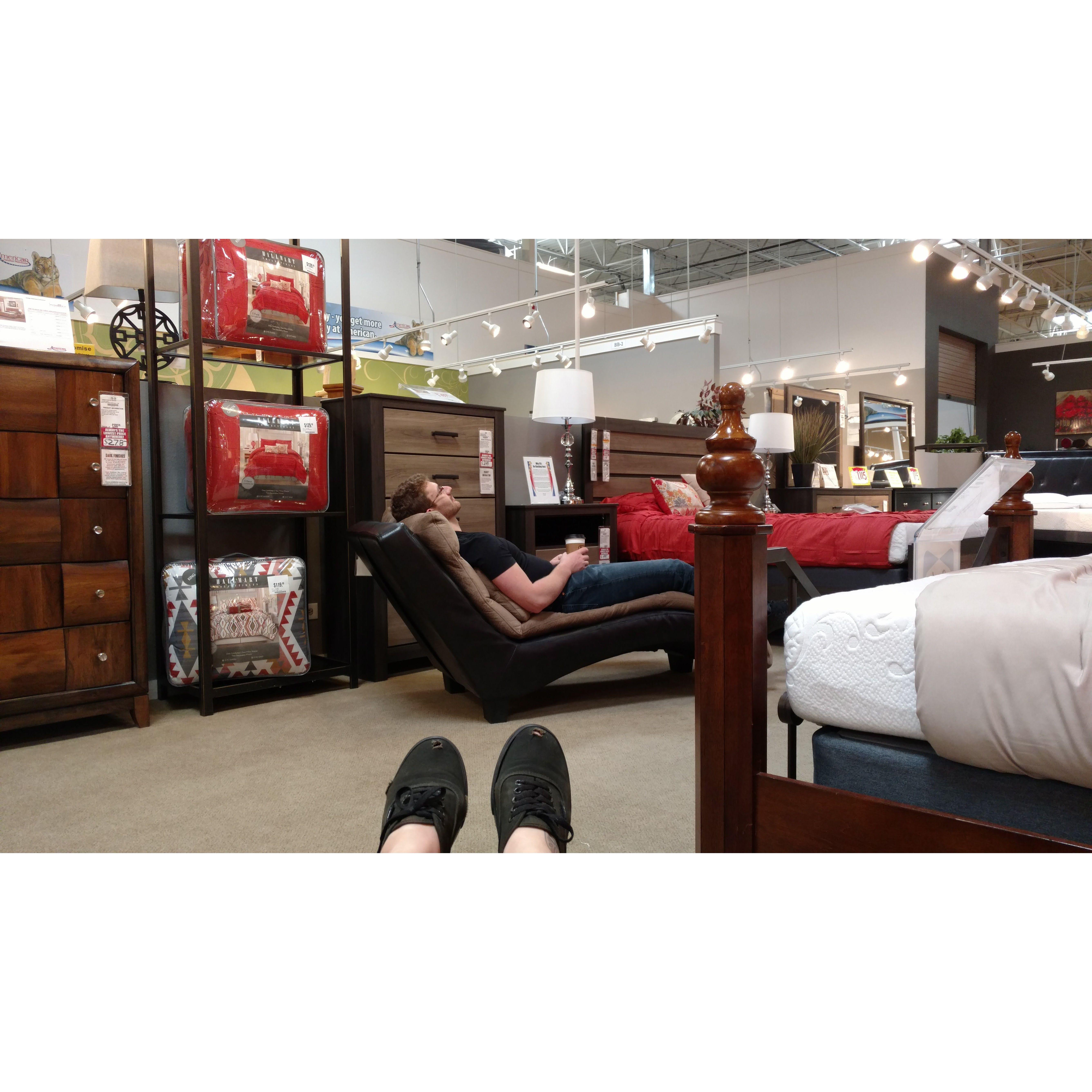 First time furniture shopping.