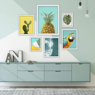 6-Piece Modern Coastal Beach House Art Set