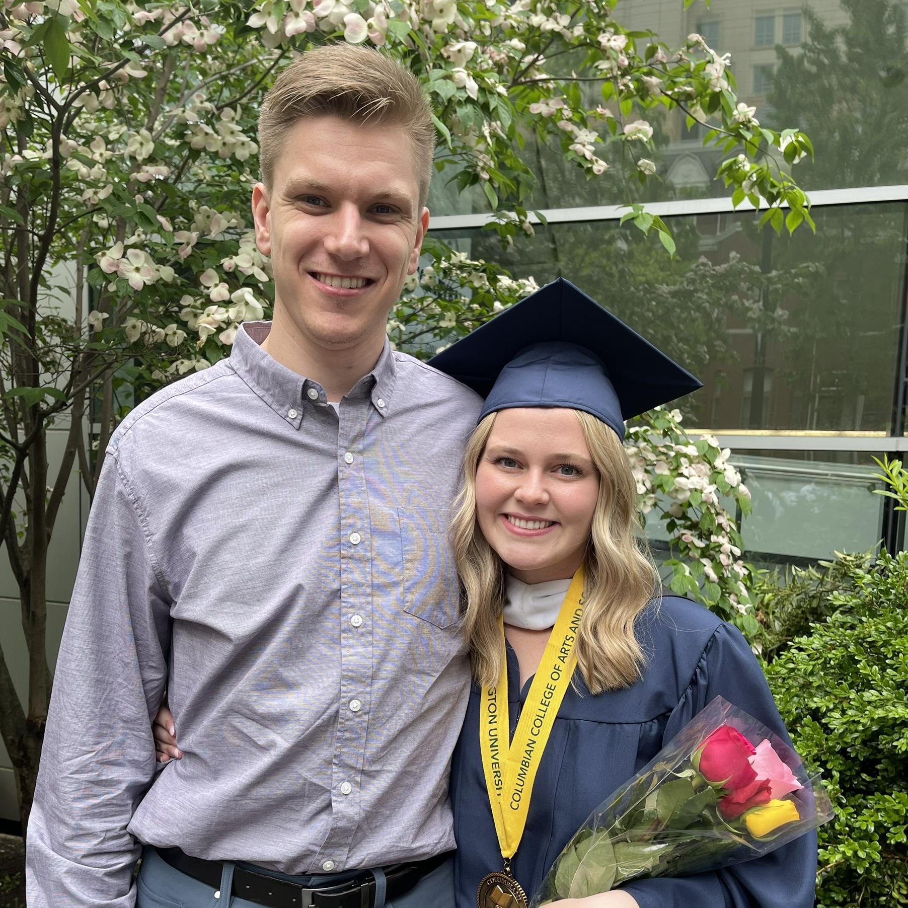 Katie's graduation from George Washington University in 2022