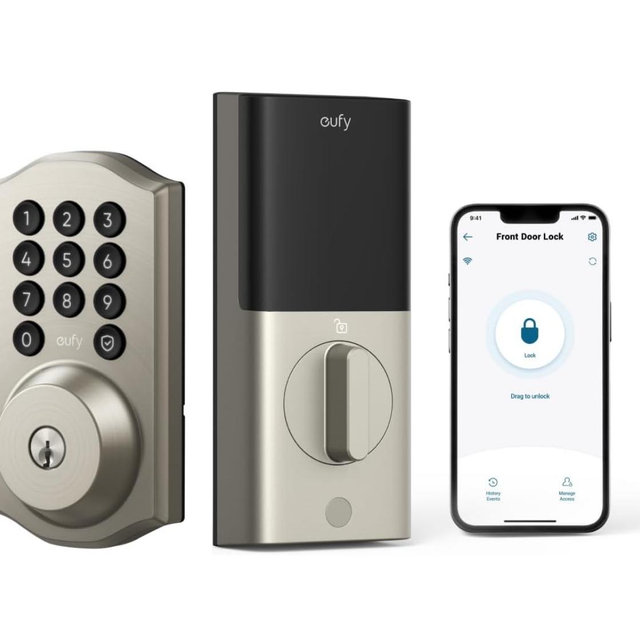 eufy Security Smart Lock C30, Keyless Entry, Built-in WiFi Deadbolt for Front Door, No Bridge Required, Easy Installation, App Remote Control, Auto Lock, Traditional