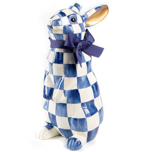 Mackenzie-Childs Royal Check Standing Bunny, Spring Decorations for Home