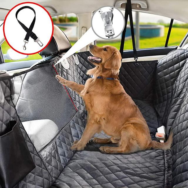 Vailge Dog Seat Cover for Back Seat, 100% Waterproof Dog Car Seat Covers with Mesh Window, Scratch Prevent Antinslip Dog Car Hammock, Car Seat Covers for Dogs, Dog Backseat Cover for Cars