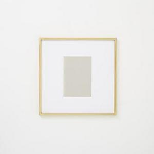 Gallery Frame, Polished Brass, 5" x 7" (12" x 12" without mat)