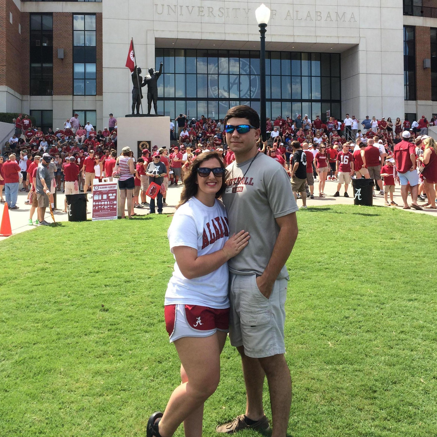 Our First Alabama Football Game! I wouldn't want to be in the hot sun yelling "Roll Tide" with anyone else.