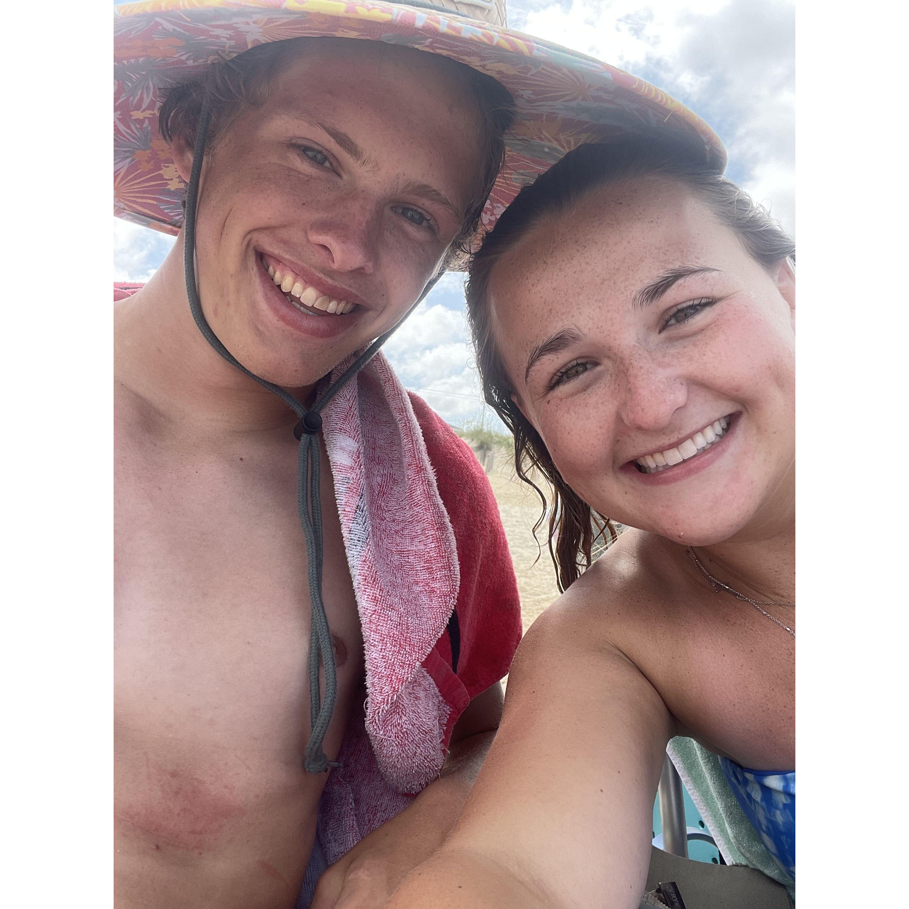 Our first trip together - to the beach!