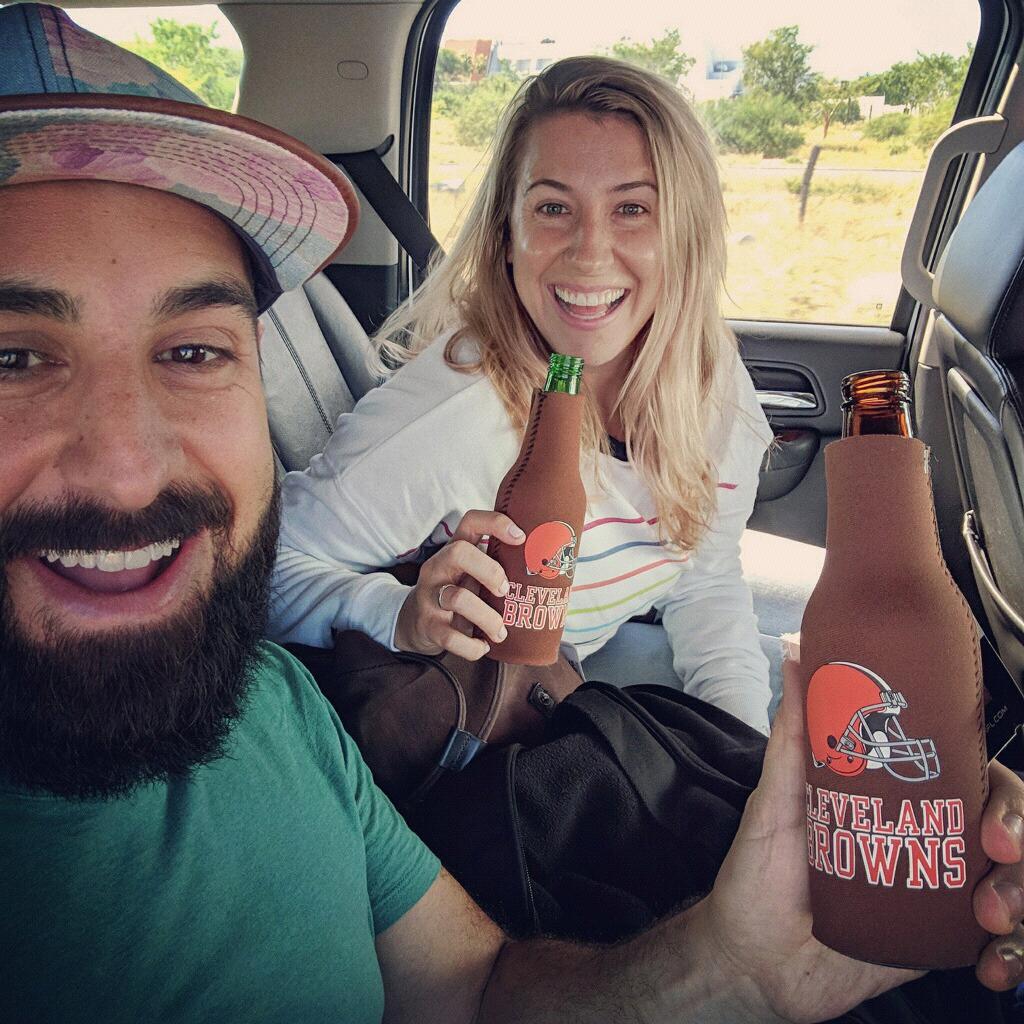 En route to Cabo, Mexico - Go Browns!