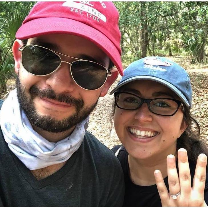 Moments after Adam proposed on our hike around Alafia River State Park.