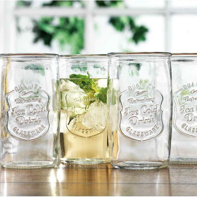 Home Essentials Retroware Ice Cold Glassware Set of 4, 20-Ounce