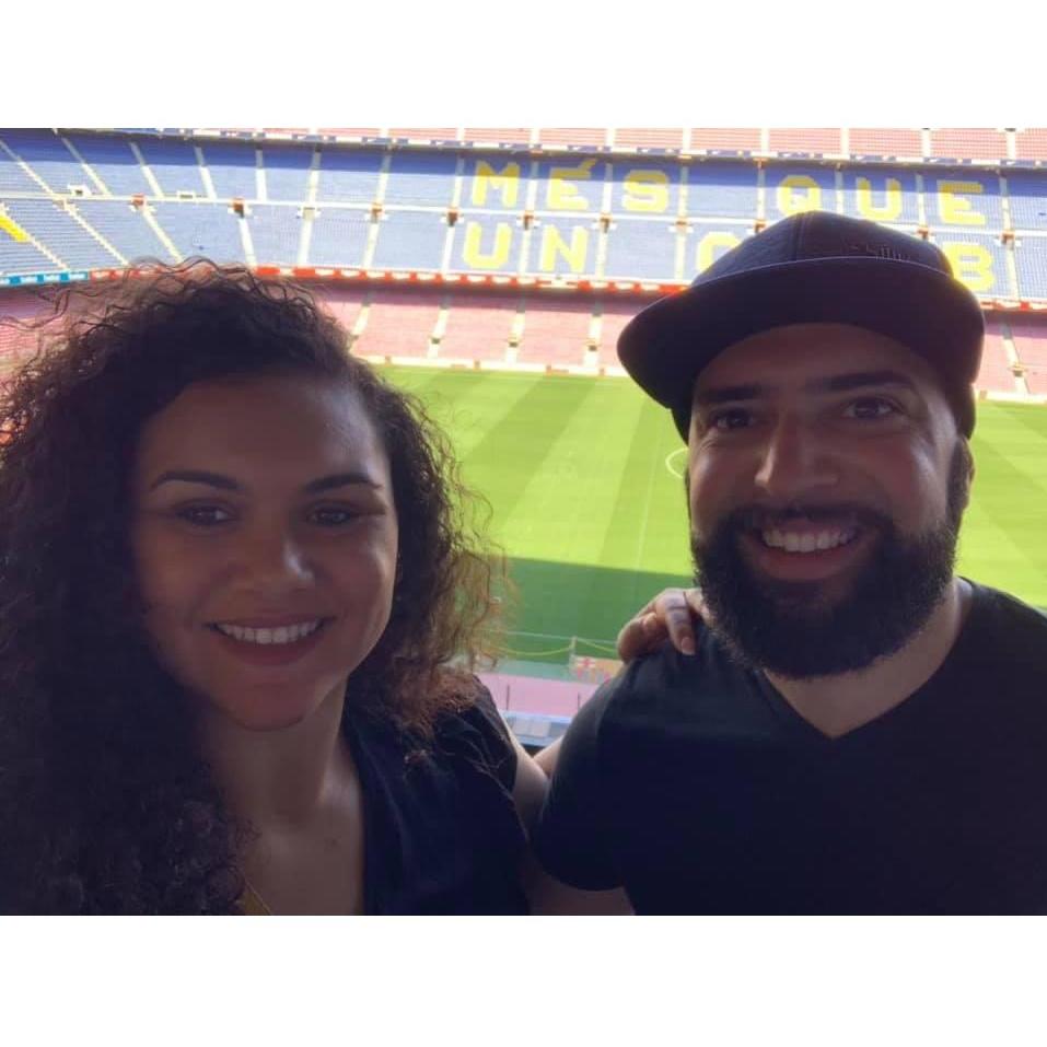 Touring Camp Nou in Barcelona