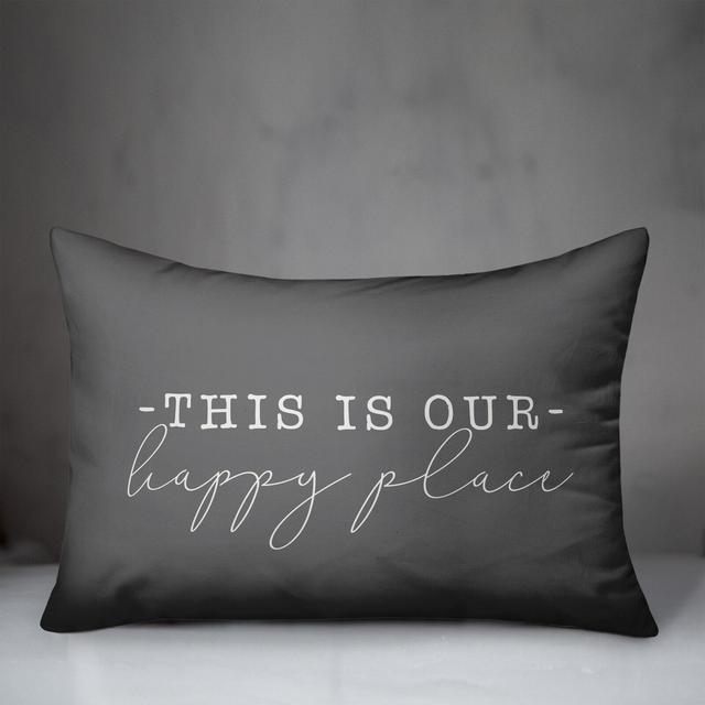 Mcghee This is Our Happy Place Indoor/Outdoor Rectangular Lumbar Pillow