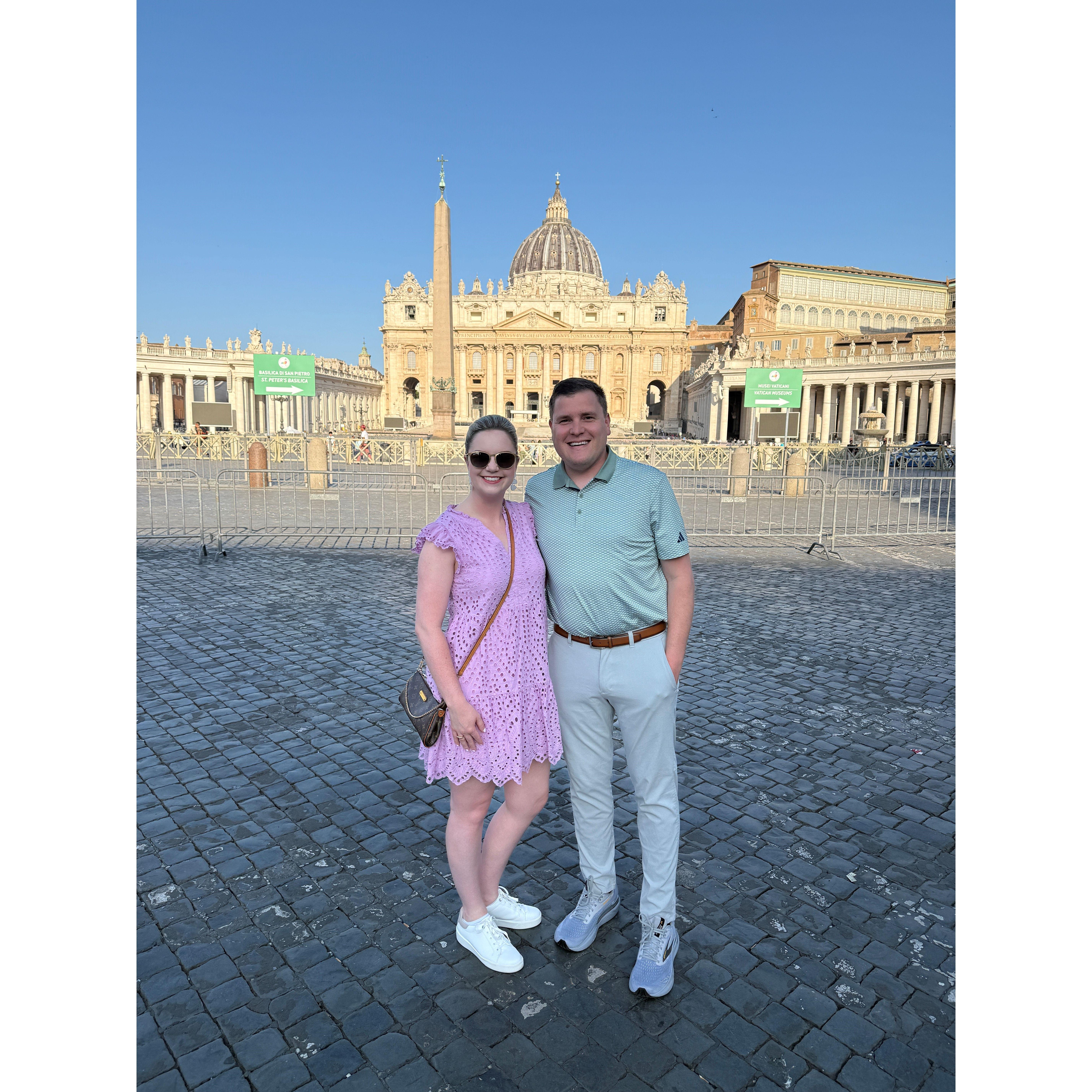 A sunrise tour of the Vatican - one of Brent and Jenna's favorite places!