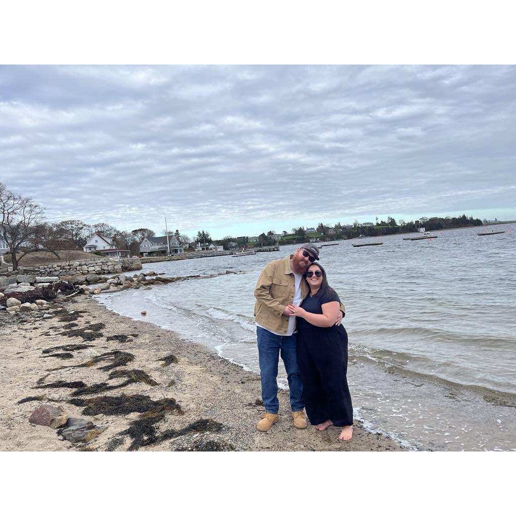 us in Chester, NS not even 24 hours engaged!