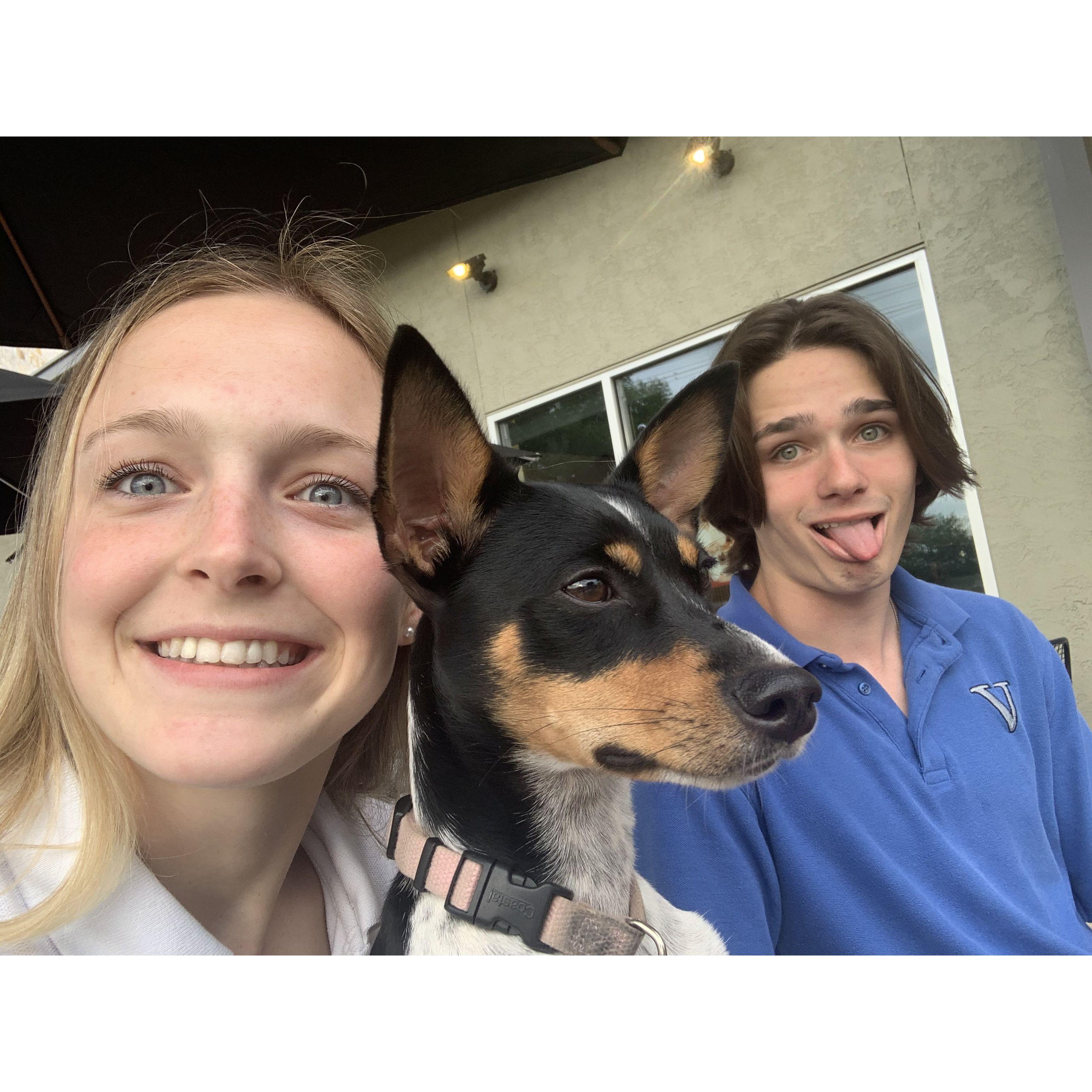 Many cava dates with my parents and JOJO Bonkers. Featuring long haired Keaton.