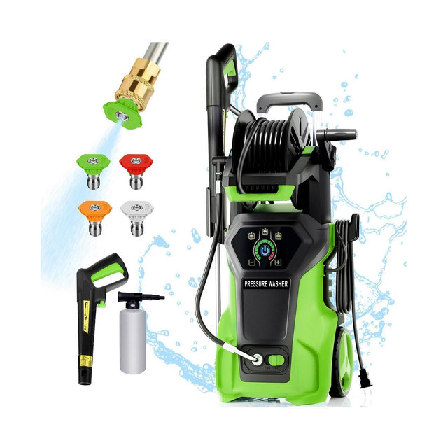 5000 PSI 2.8 GPM Cold Water Smart Touch Electric Pressure Washer with Soap Bottle and 4 Quick-Connect Nozzles