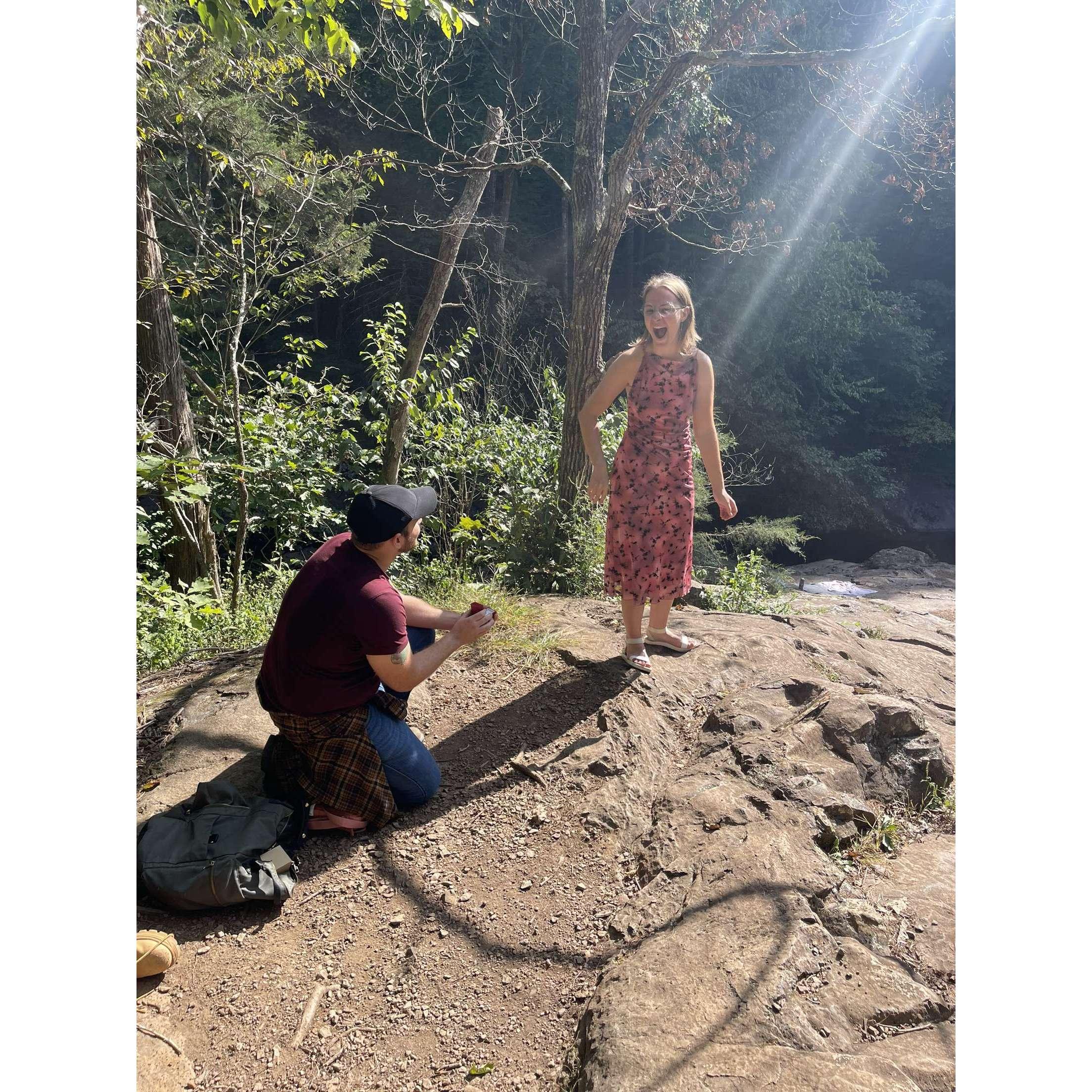The moment he proposed. Captured by my best friend and made of honor, Alyssa!