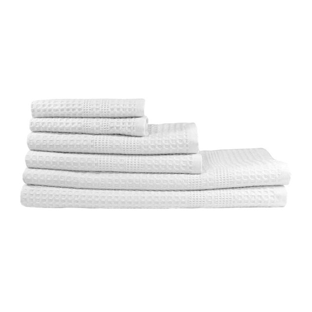 Gilden Tree 100% Natural Cotton Classic Waffle Weave Bath Towel Set (White)