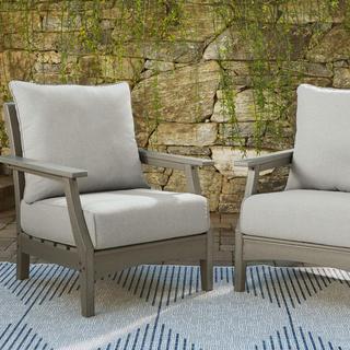 Visola Outdoor Cushioned Lounge Chair, Set of 2