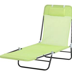 Lounge Chair with Green Mesh Seat