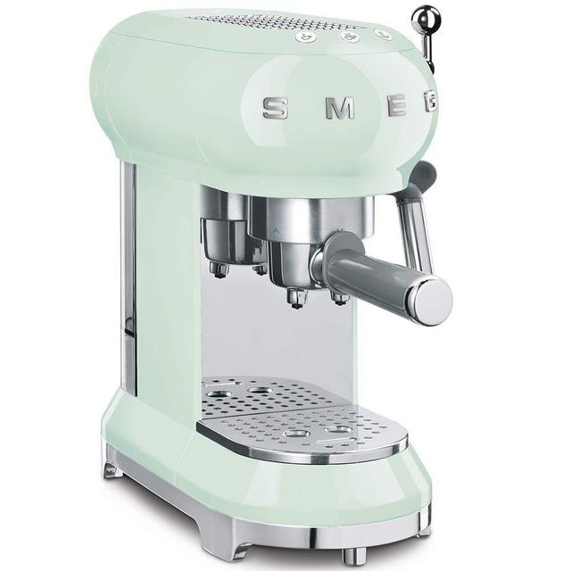 Smeg ECF01PGUS Espresso Machine, Pastel Green
