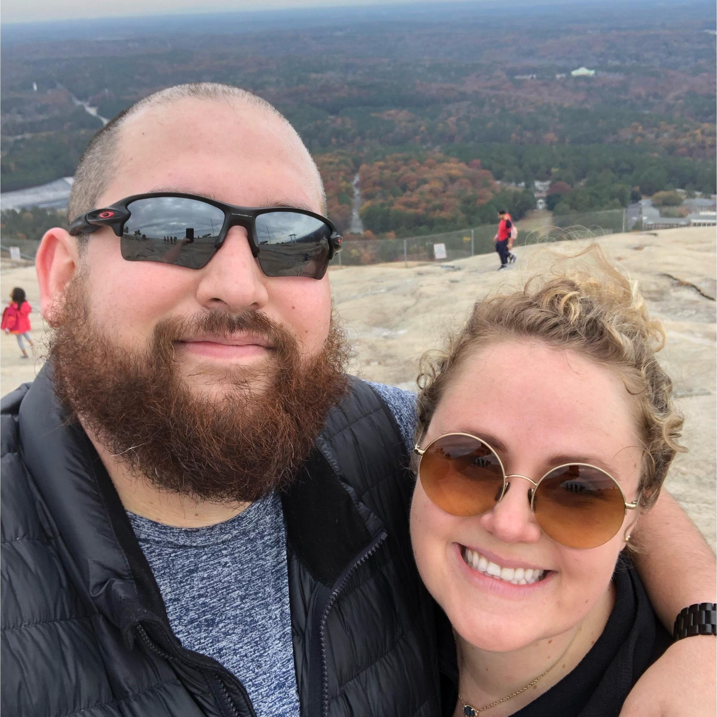 Both of Us on Top of Stone Mountain in Atlanta, Georgia!