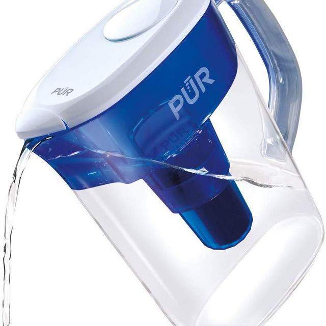PUR 7 Cup Pitcher Filtration System, PPT700W, Blue/White