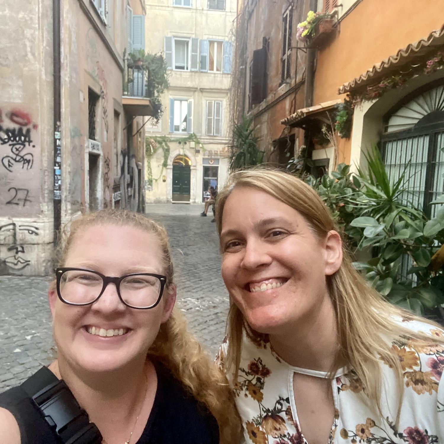 The street we stayed at in Rome, Italy