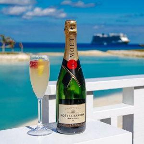 Bottle Of Champagne On The Honeymoon