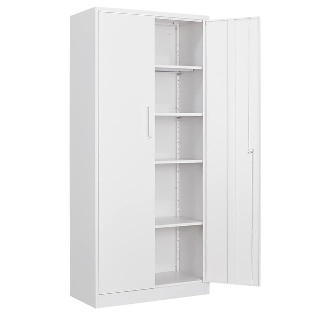 SISESOL Metal Garage Storage Cabinet with Doors and Shelves, 71" Multifunctional Garage Storage Closet Large Garage Locker with Adjustable Shelves & Locking Doors Steel Snapit Storage Tall Cabinet