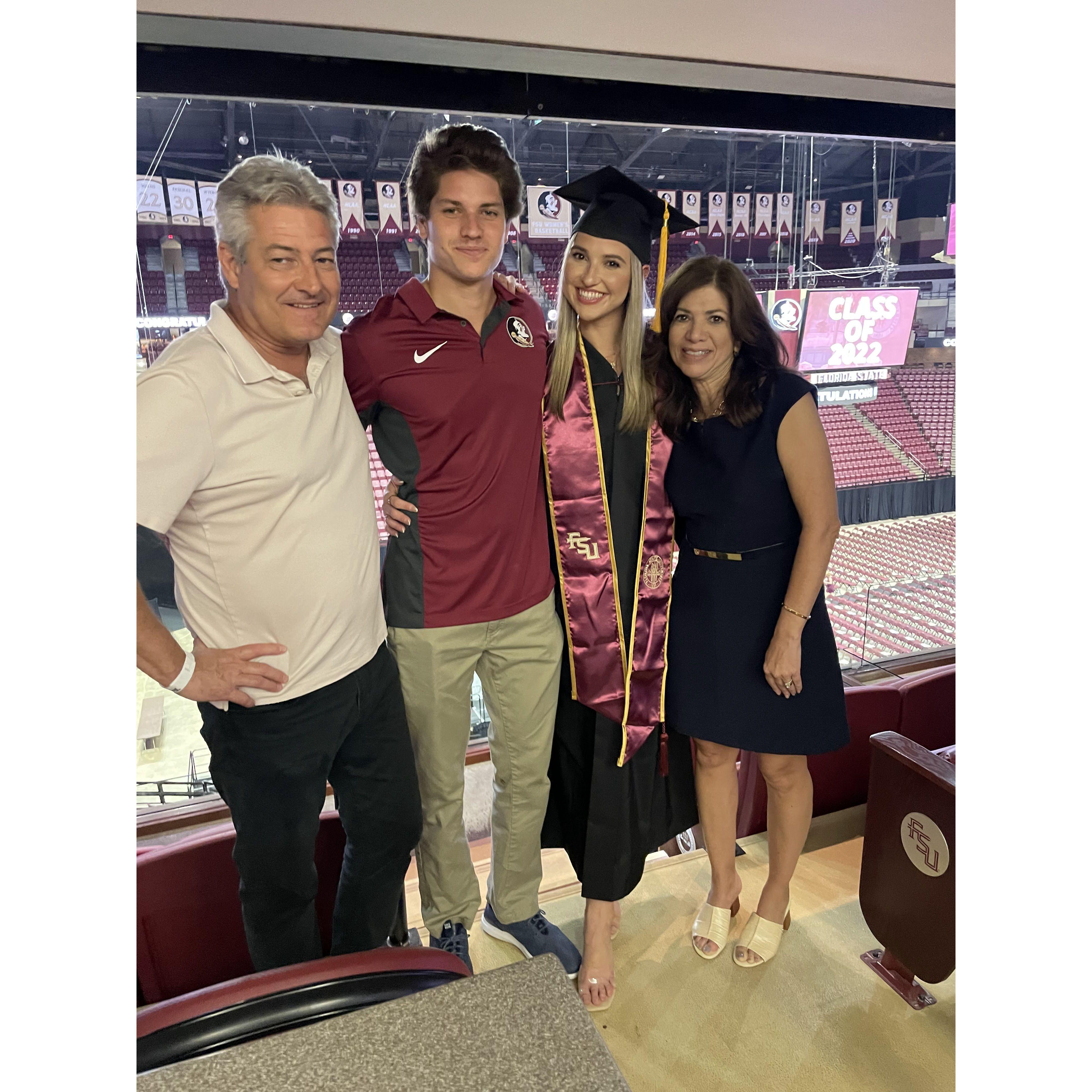 FSU 2022 Graduation Ceremony with Dad and Mom Lantagne