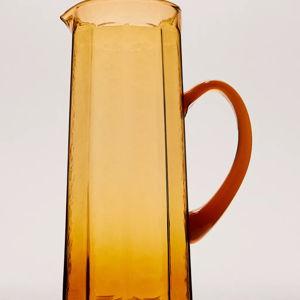 HAMMERED GLASS PITCHER