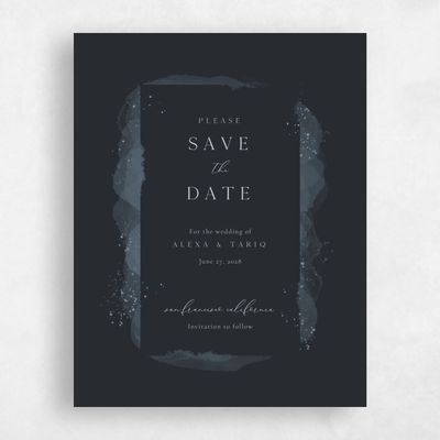 Ebony, Black Wedding Save the Date - Zortas Portrait